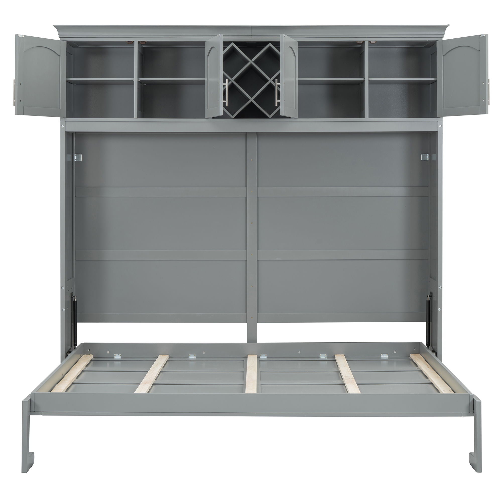 Murphy Wall Bed With Top Cabinets & Wine Rack