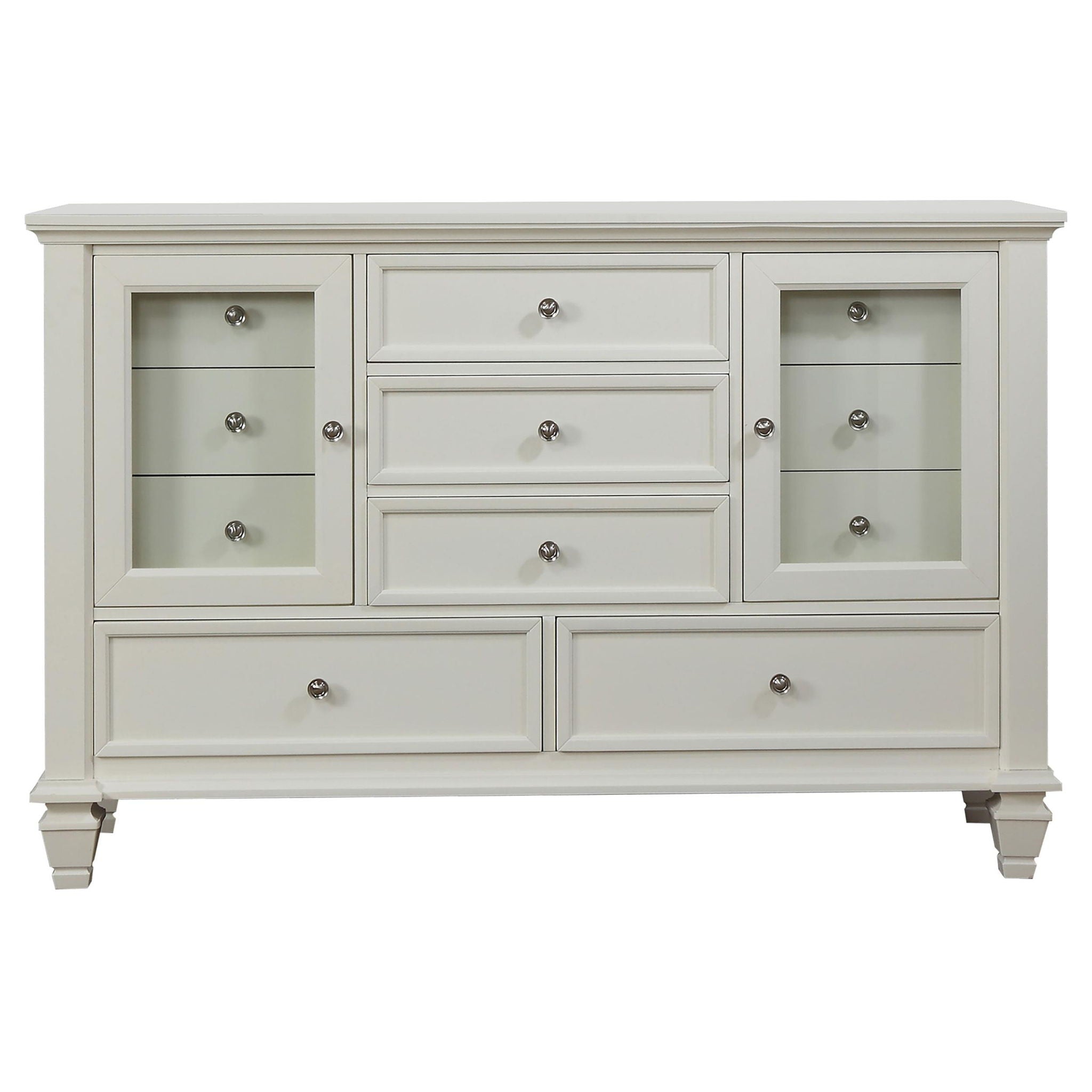 Sandy Beach 5-piece Queen Bedroom Set Cream White