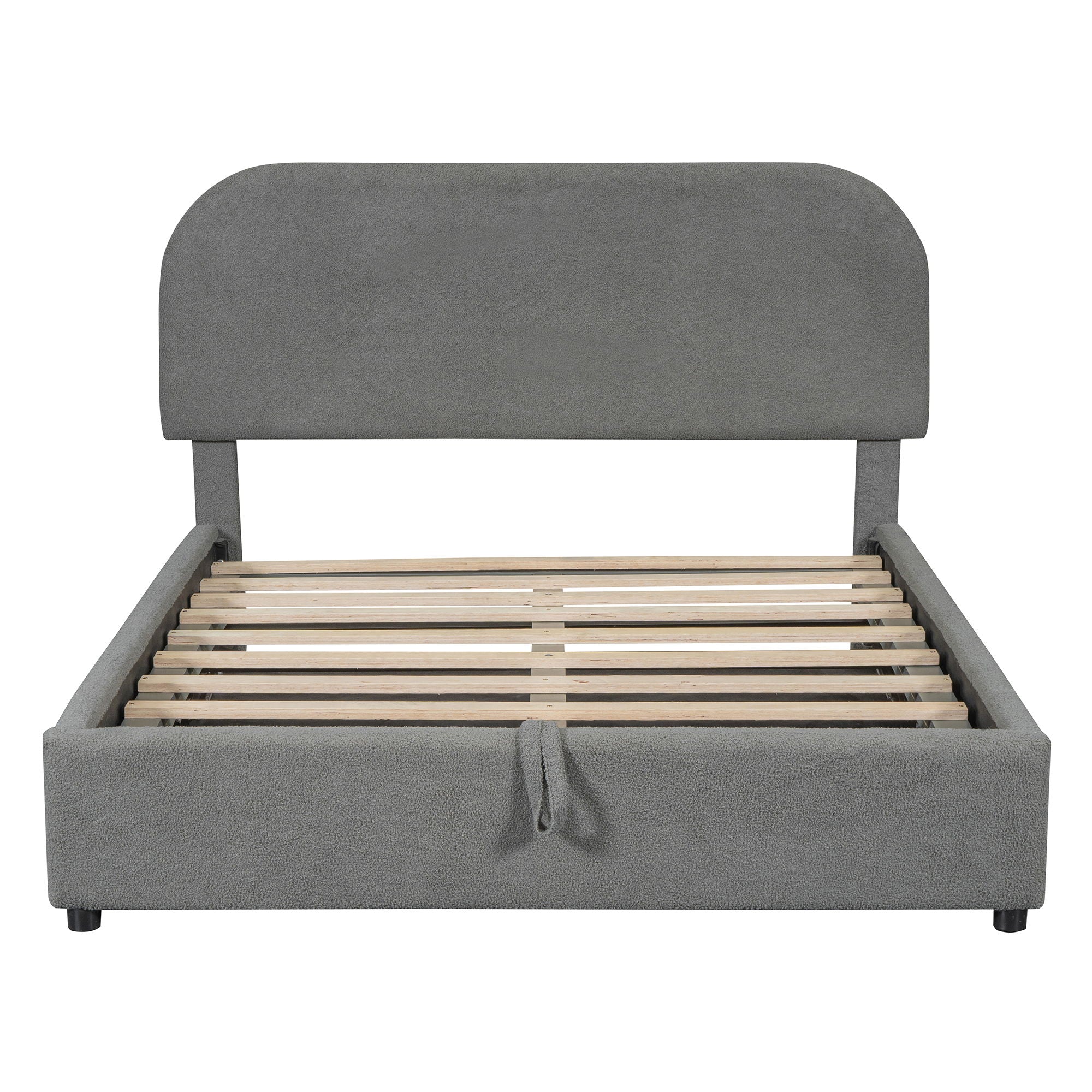 Upholstered Platform Bed With Hydraulic Storage System