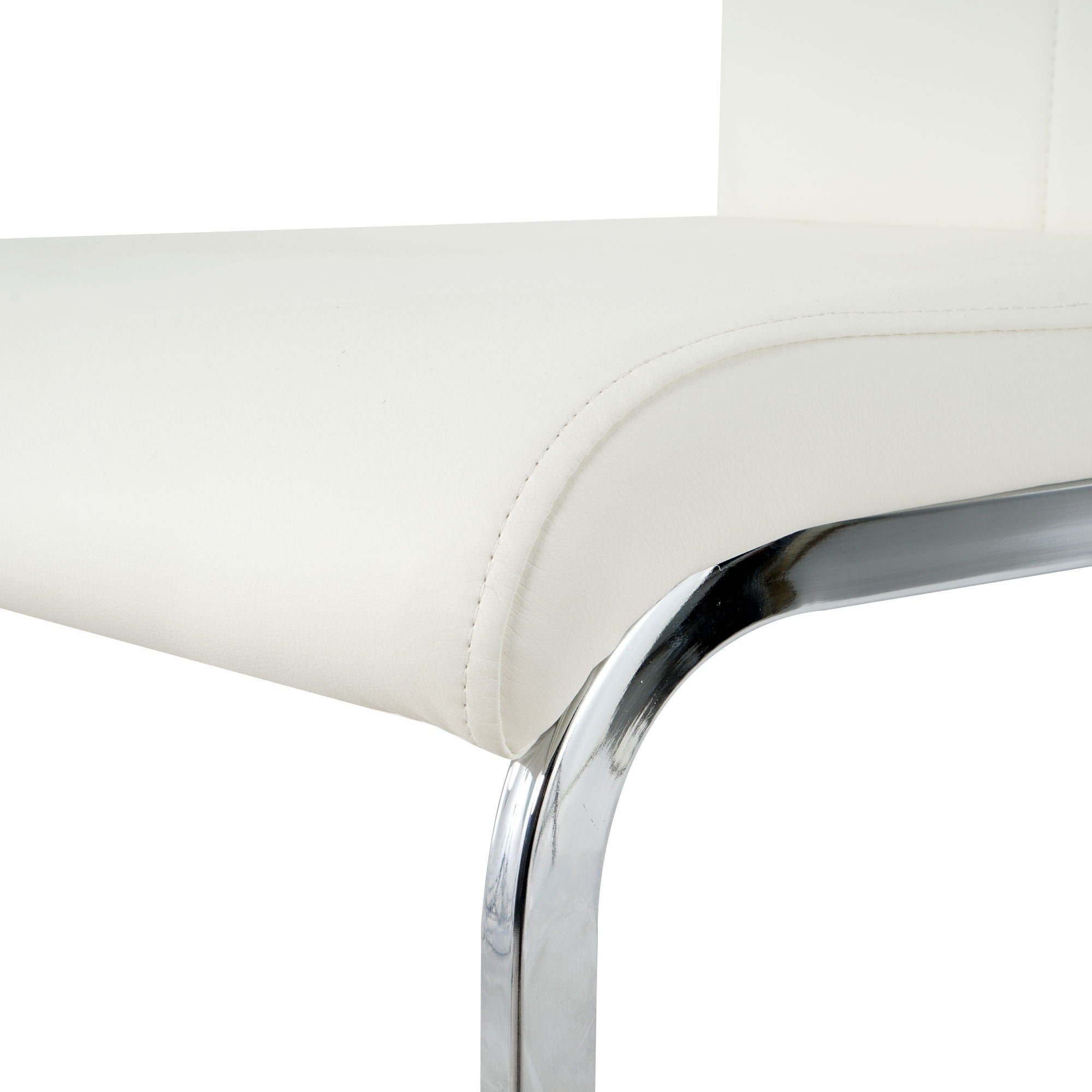 Modern Dining Chairs With Padded Seat And Metal Legs