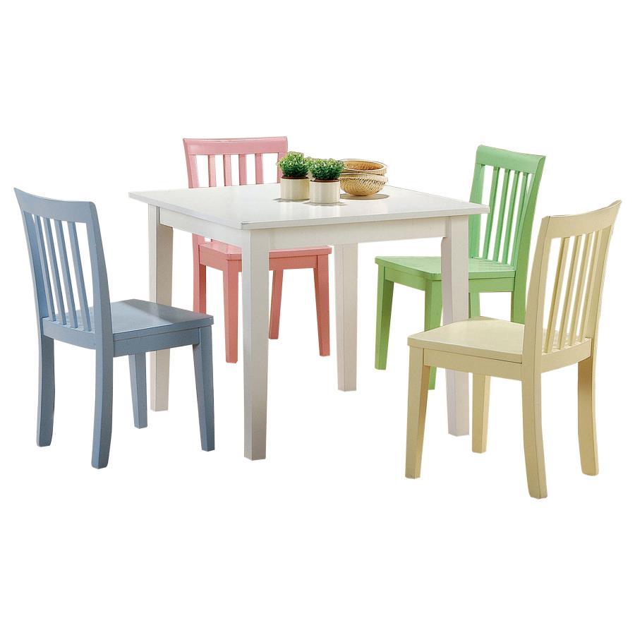 Coaster Fine Furniture Rory - 5 Piece Kids Table And Chairs Set - Multi Color | Meri Furniture