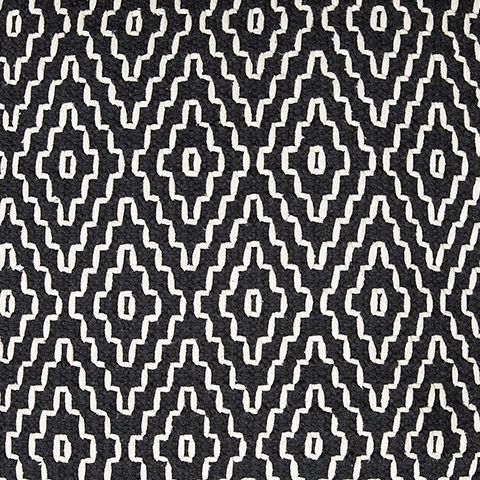 Jasett - Pouf - Black / Ivory