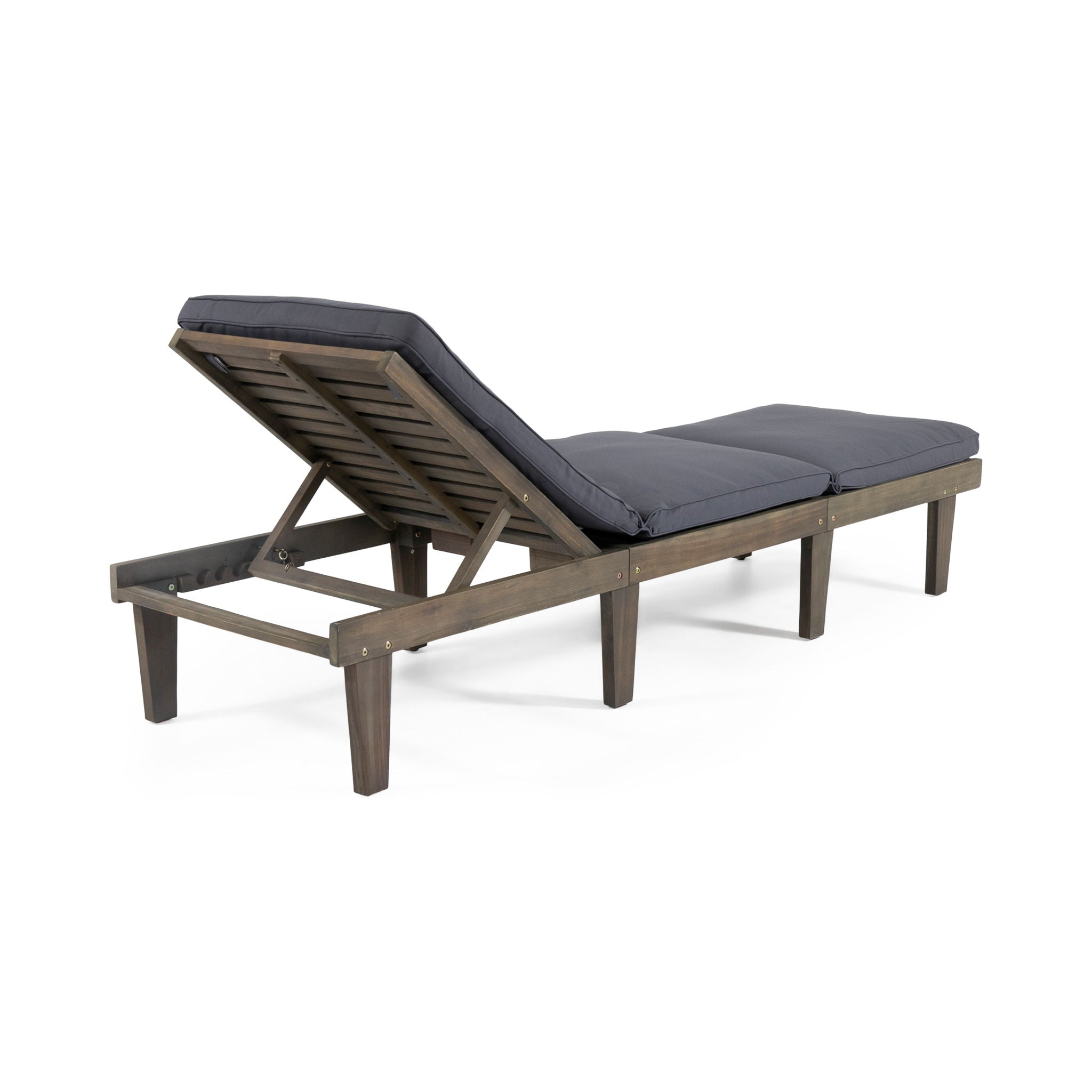Ariana - Wood Chaise Lounge With Cushion