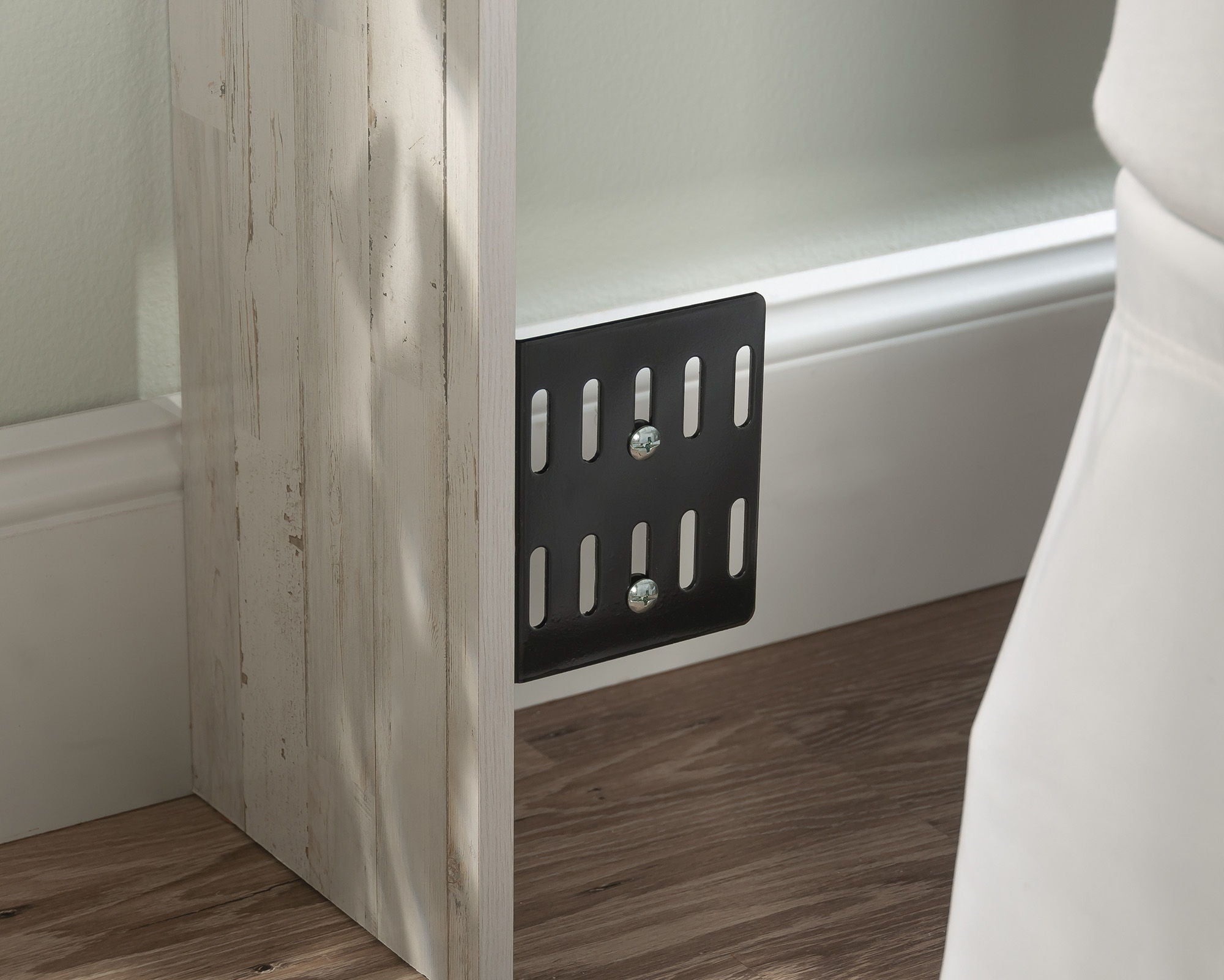 Full/Queen Bookcase Headboard White Plank