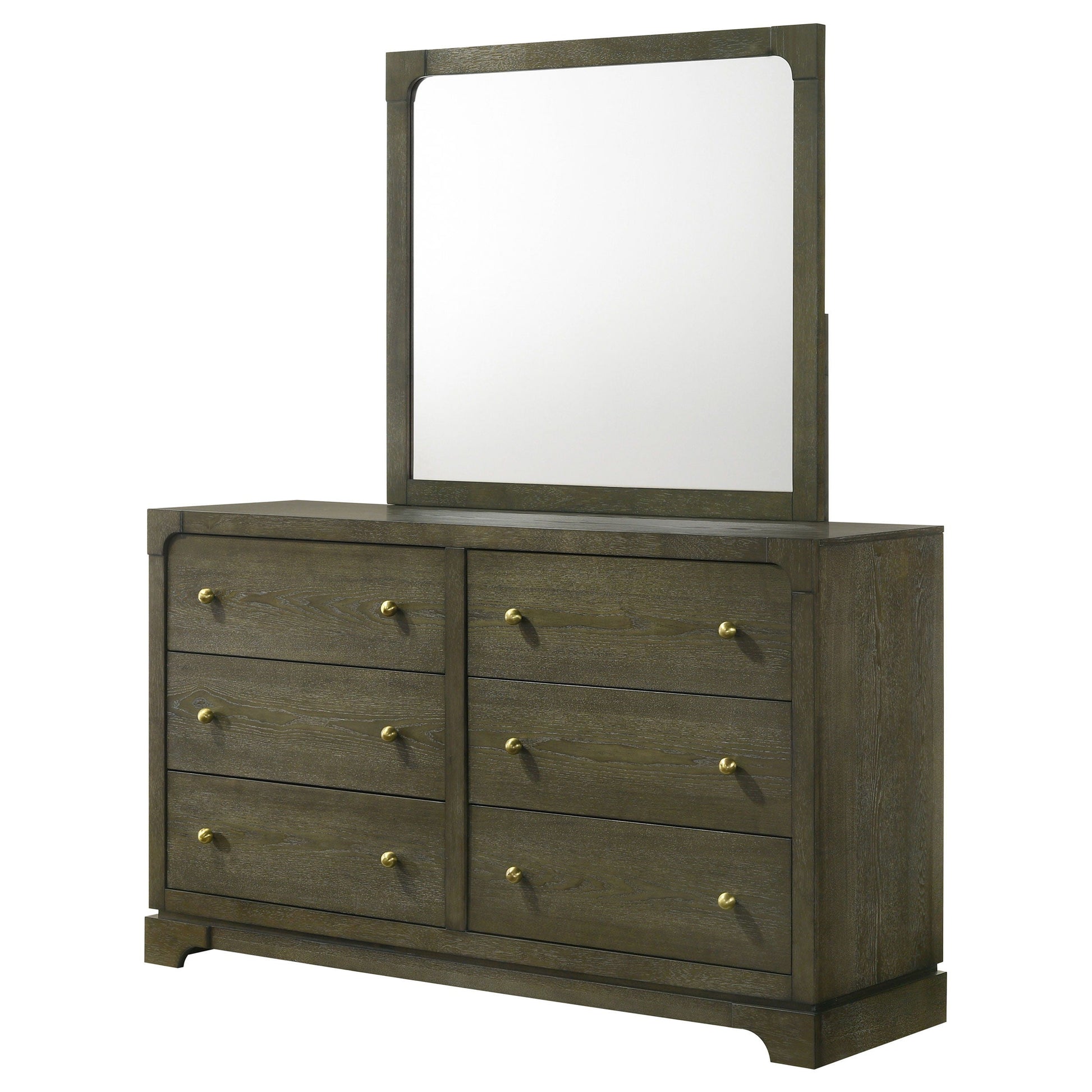 Coaster Fine Furniture Gran Park - 6-Drawer Dresser And Mirror - Dark Cocoa | Meri Furniture