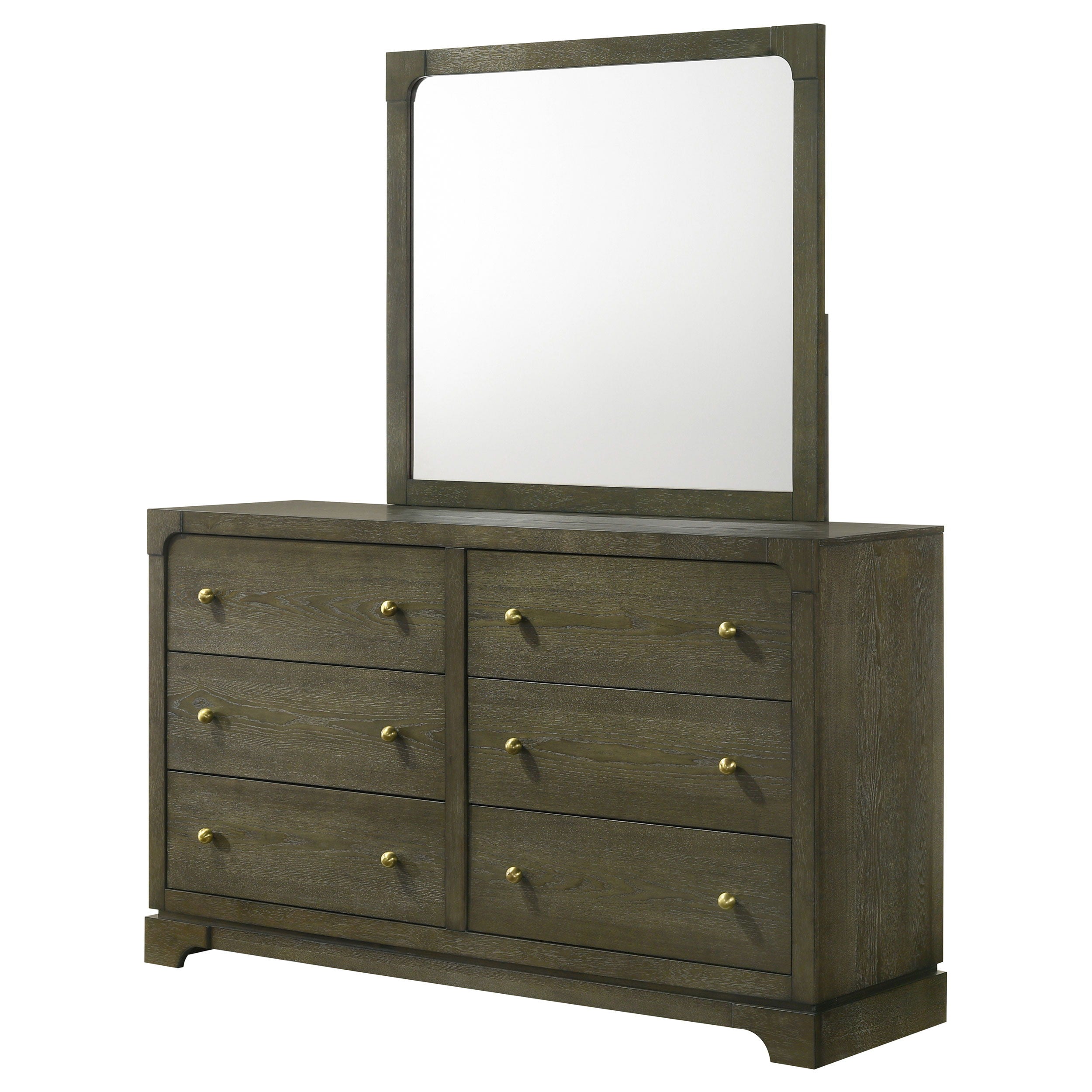 Coaster Fine Furniture Gran Park - 6-Drawer Dresser And Mirror - Dark Cocoa | Meri Furniture