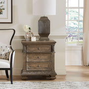 Liberty Furniture Carlisle Court - 3 Drawer Nightstand with Charging Station - Medium Brown | Meri Furniture