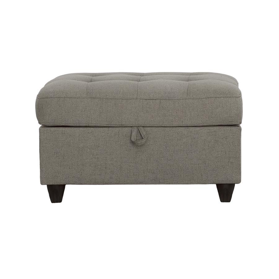 Coaster Fine Furniture Stonenesse - Rectangular Upholstered Storage Ottoman - Gray | Meri Furniture