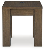 Signature Design by Ashley® Rosswain - Warm Brown - Square End Table | Meri Furniture