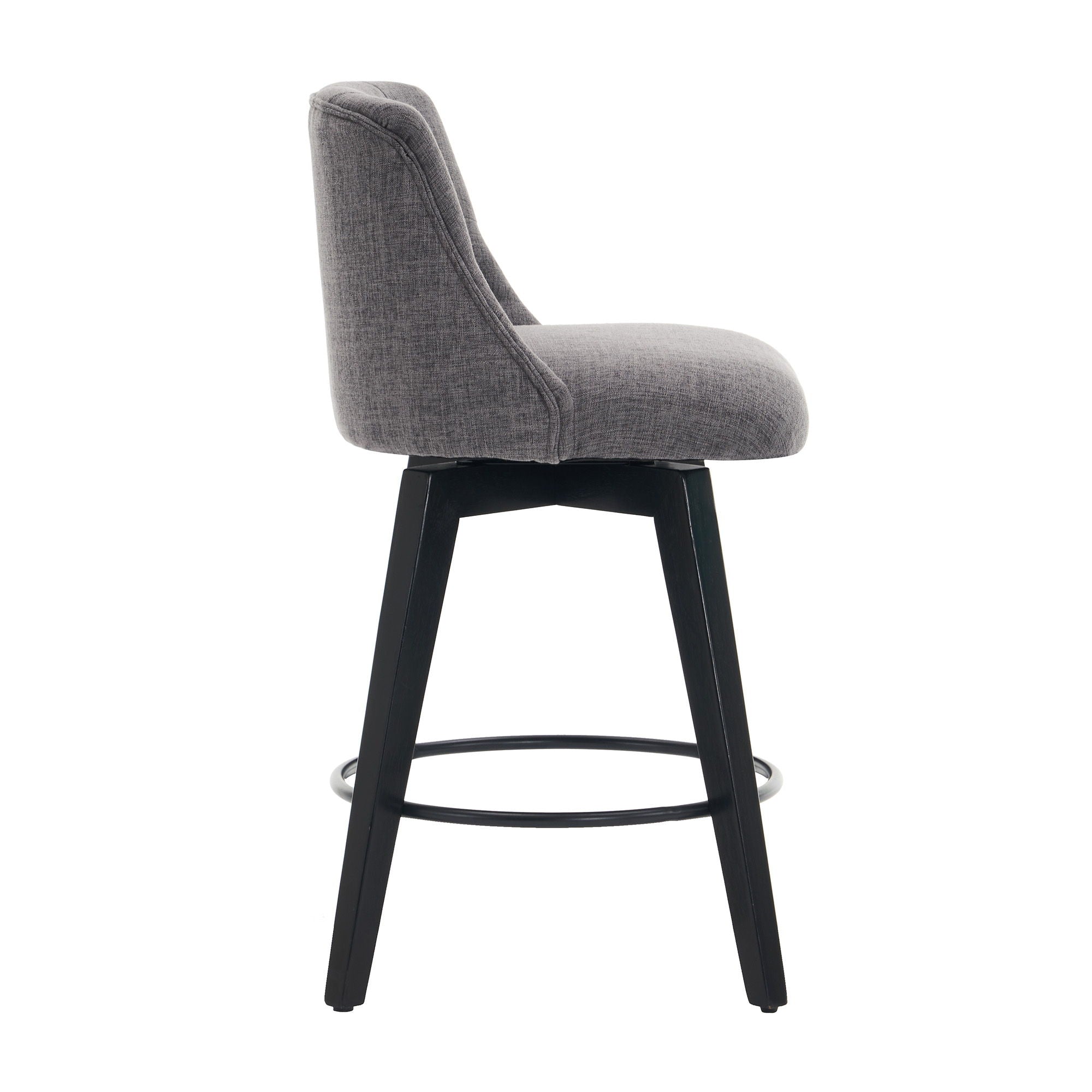 Swivel Bar Stools & Button Tufted Back (Set of 2)