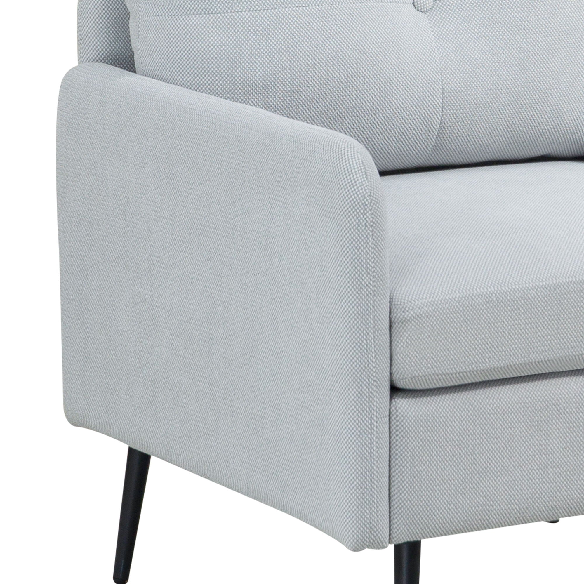 Contemporary Accent Chair With Metal Legs, Comfy Chenille Fabric Armchair