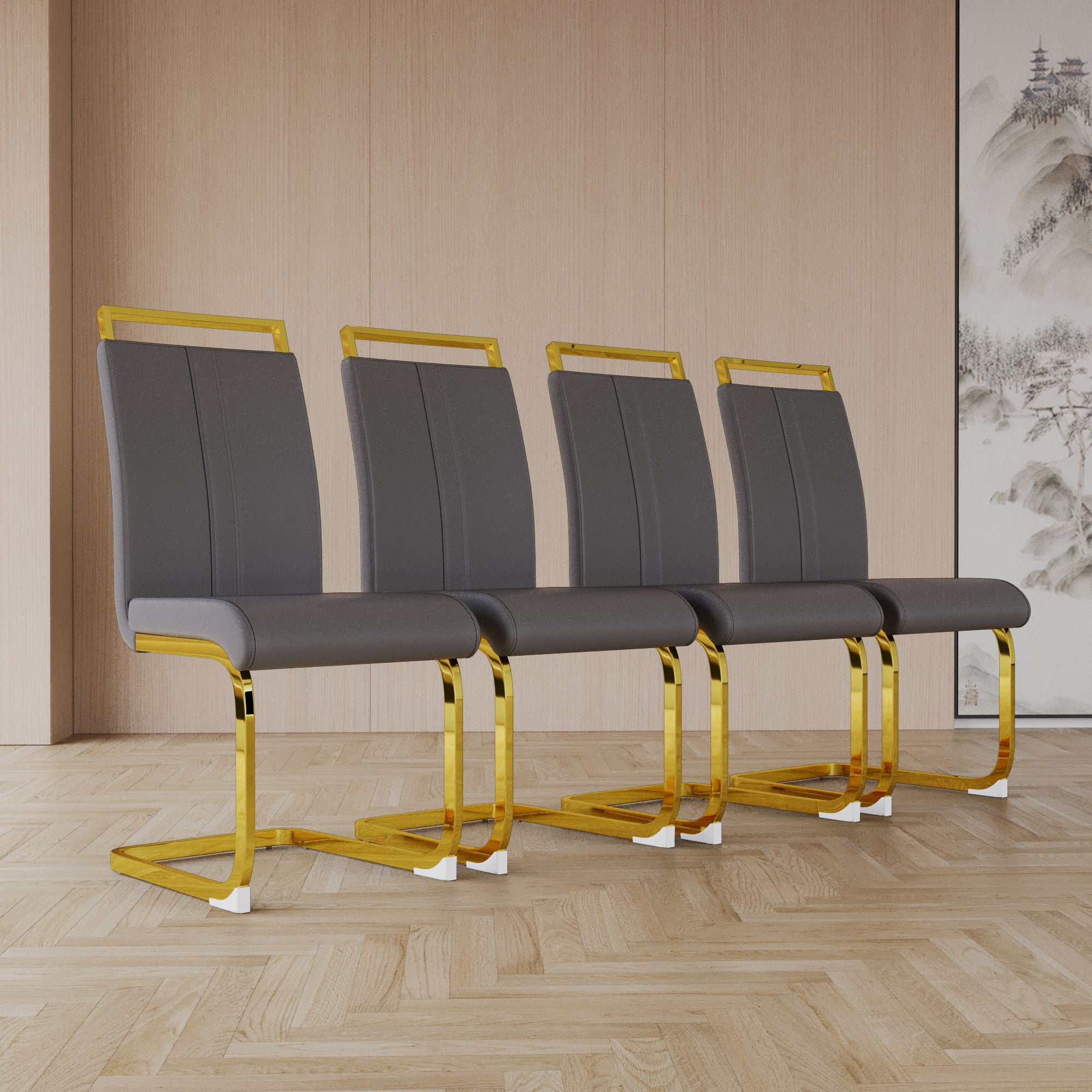 Side Dining Room Chair, Padded Seat High Back