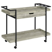 Coaster Fine Furniture Ventura - 1-Drawer Engineered Wood Bar Cart - Gray Driftwood | Meri Furniture