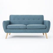 Modern Loveseat Sofa With Button Tufted Backrest
