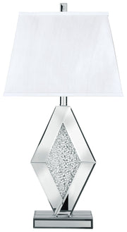 Ashley Furniture Prunella - Silver Finish - Mirror Table Lamp | Meri Furniture