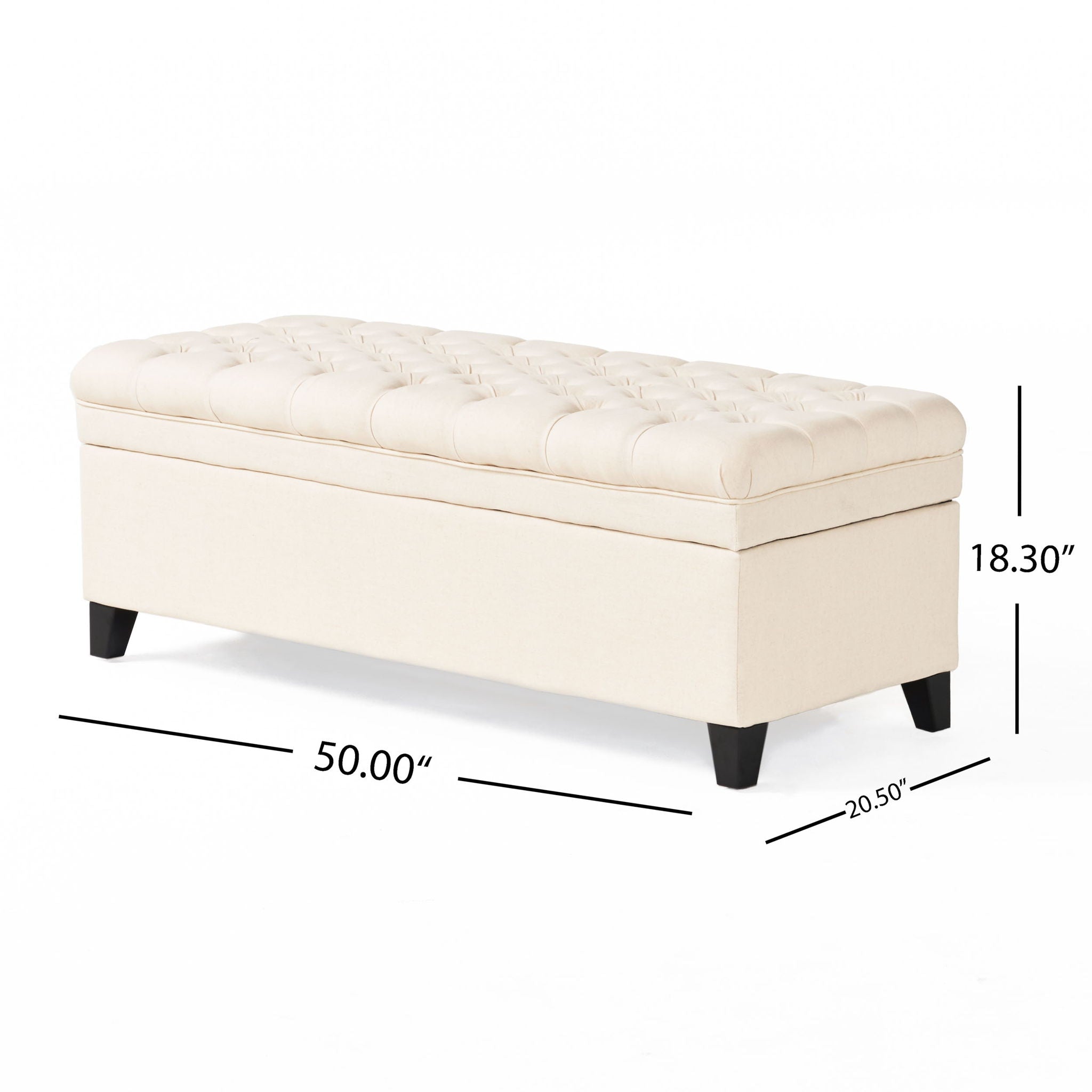 Juliana - Storage Ottoman With Birch Legs