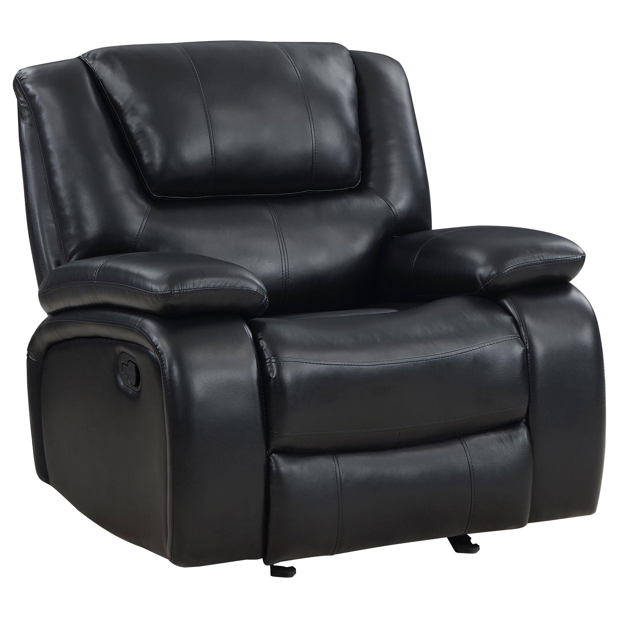 Camila 3-piece Upholstered Reclining Sofa Set Black