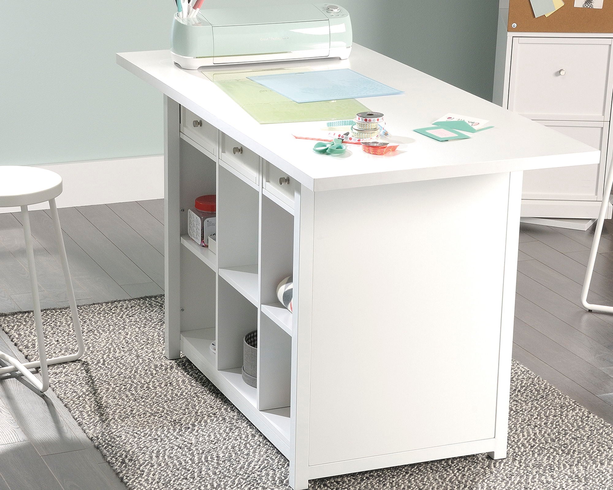Craft Work Table in White