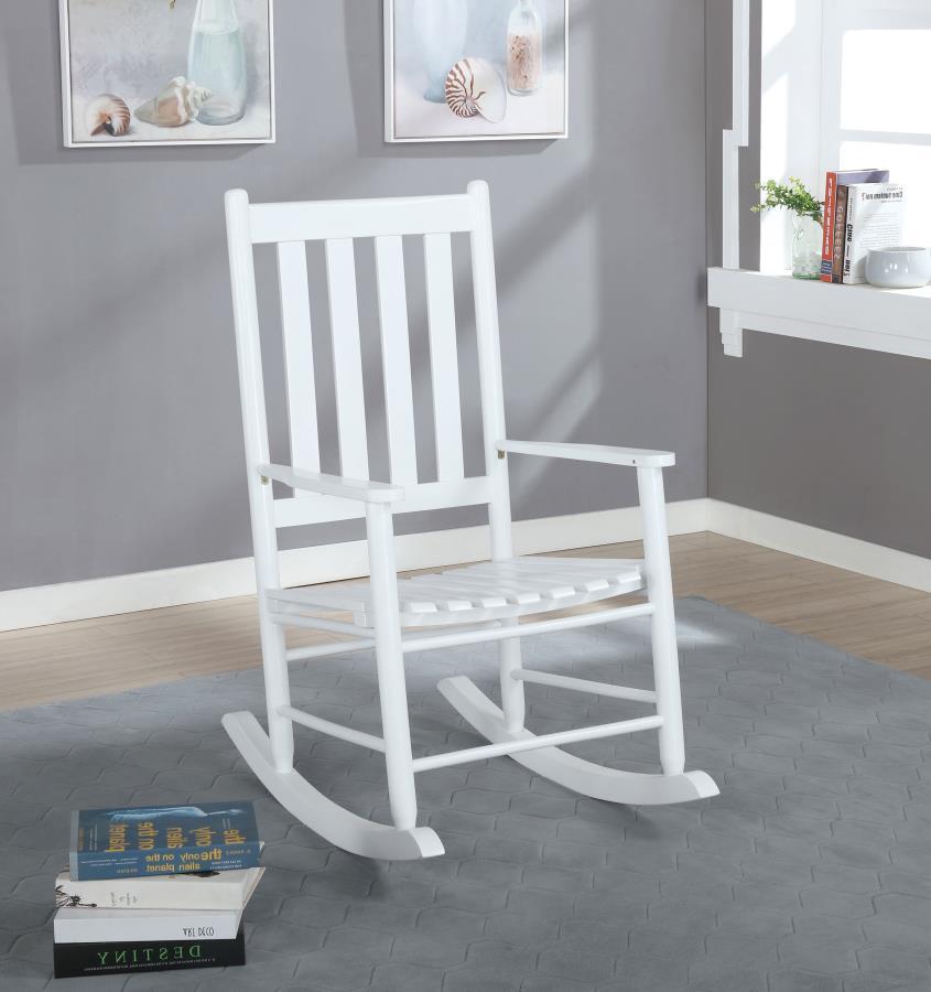 Coaster Fine Furniture Annie - Slat Back Solid Wood Rocking Chair | Meri Furniture