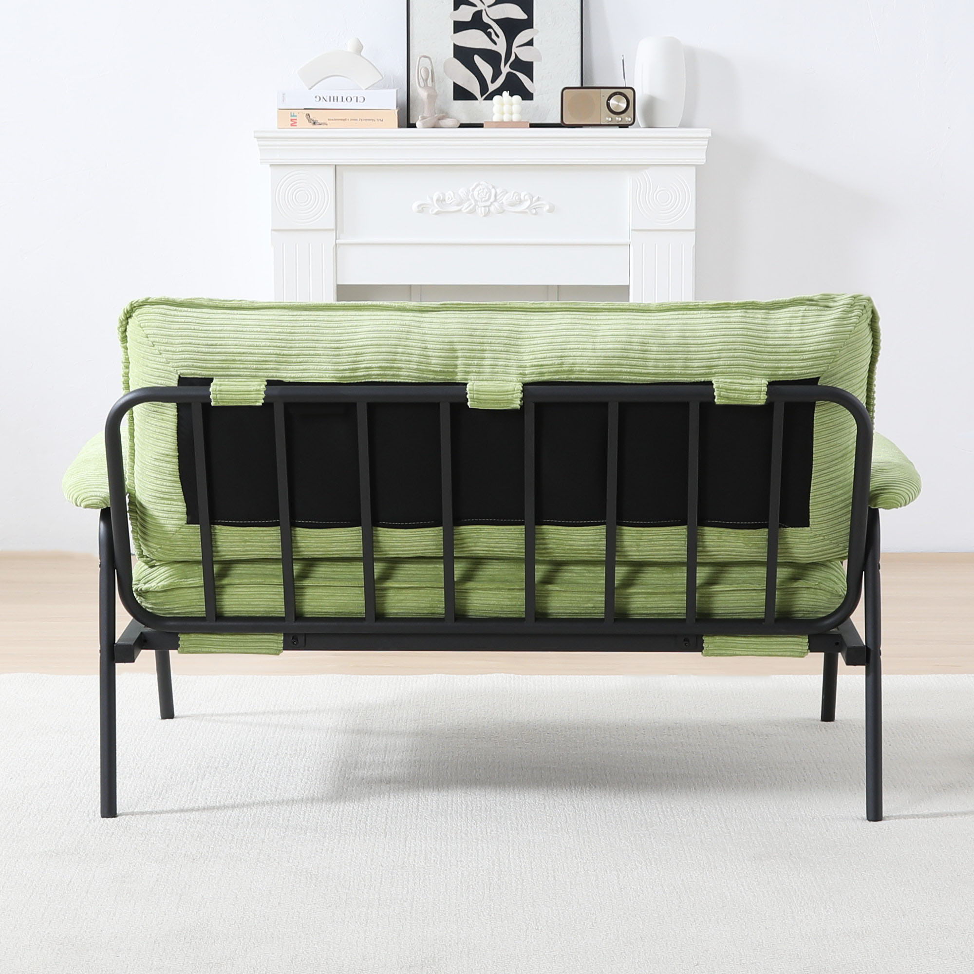 Modern Metal Frame Sofa With Sponge Filling For Compact Spaces And Versatile Use