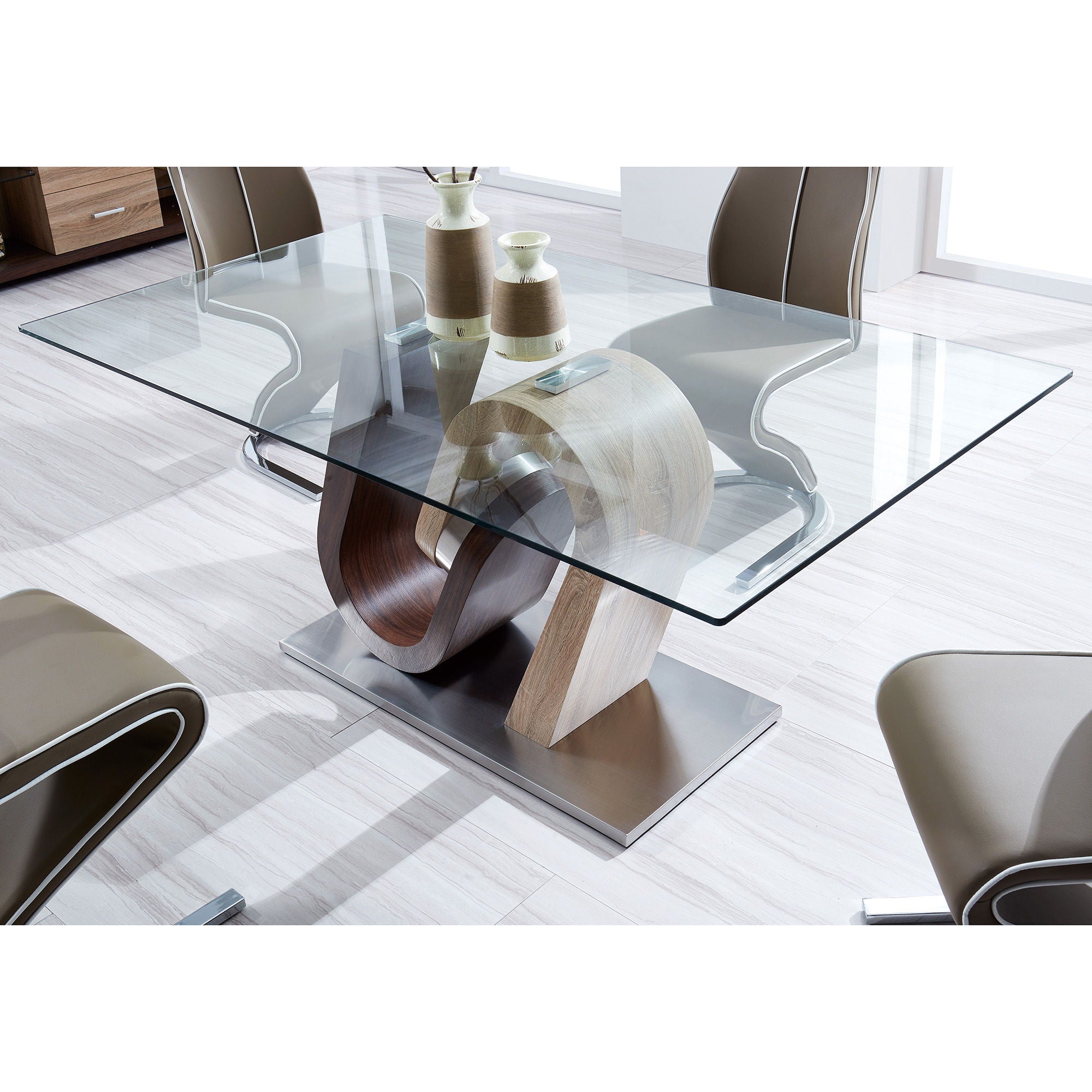 Tony - Dining Table - Brown / Beige
