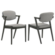 Stevie - Padded Wood Dining Arm Chair (Set of 2) - Black