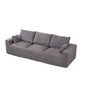 Modular Sectional Sofa With Extra Wide Cushion, USB / Type C Charger, Petal Armrest