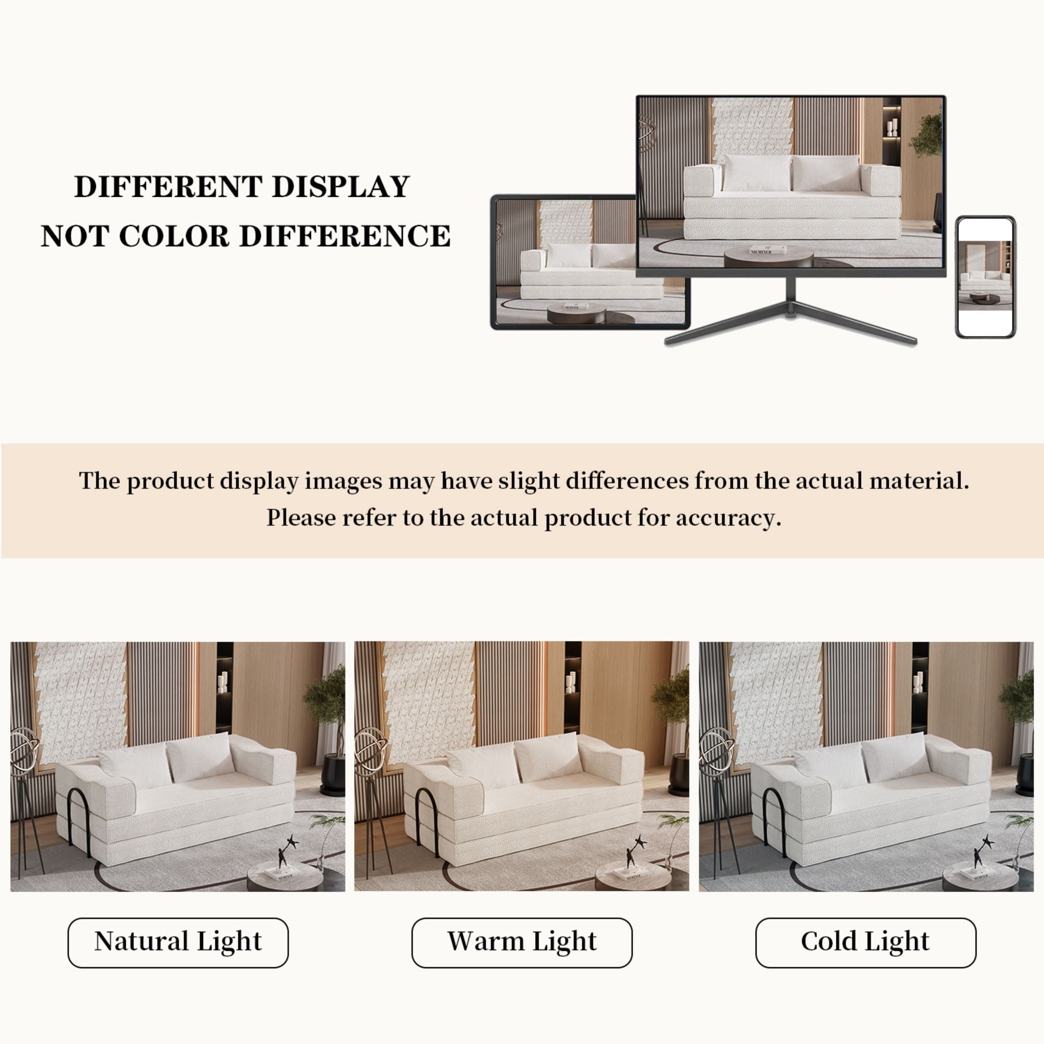 3 Seat Folding Floor Couch & King Size Bed Mattress