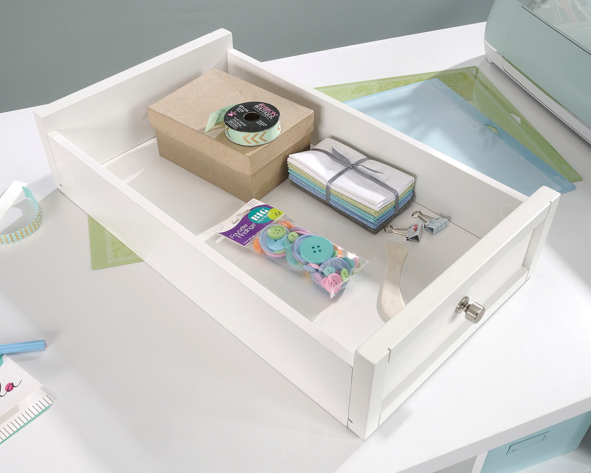 Craft Work Table in White