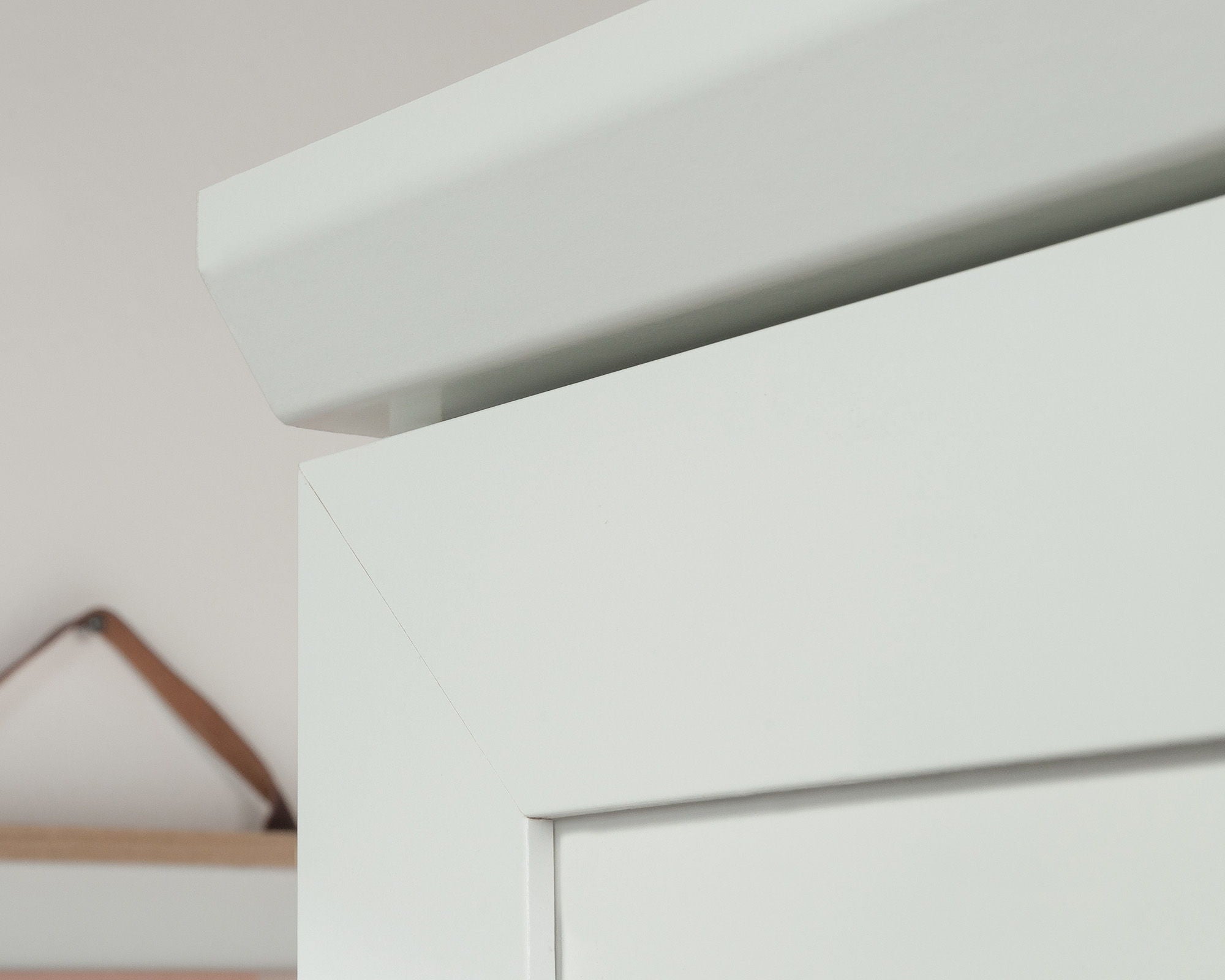 Robot Vacuum Storage Cabinet in Soft White