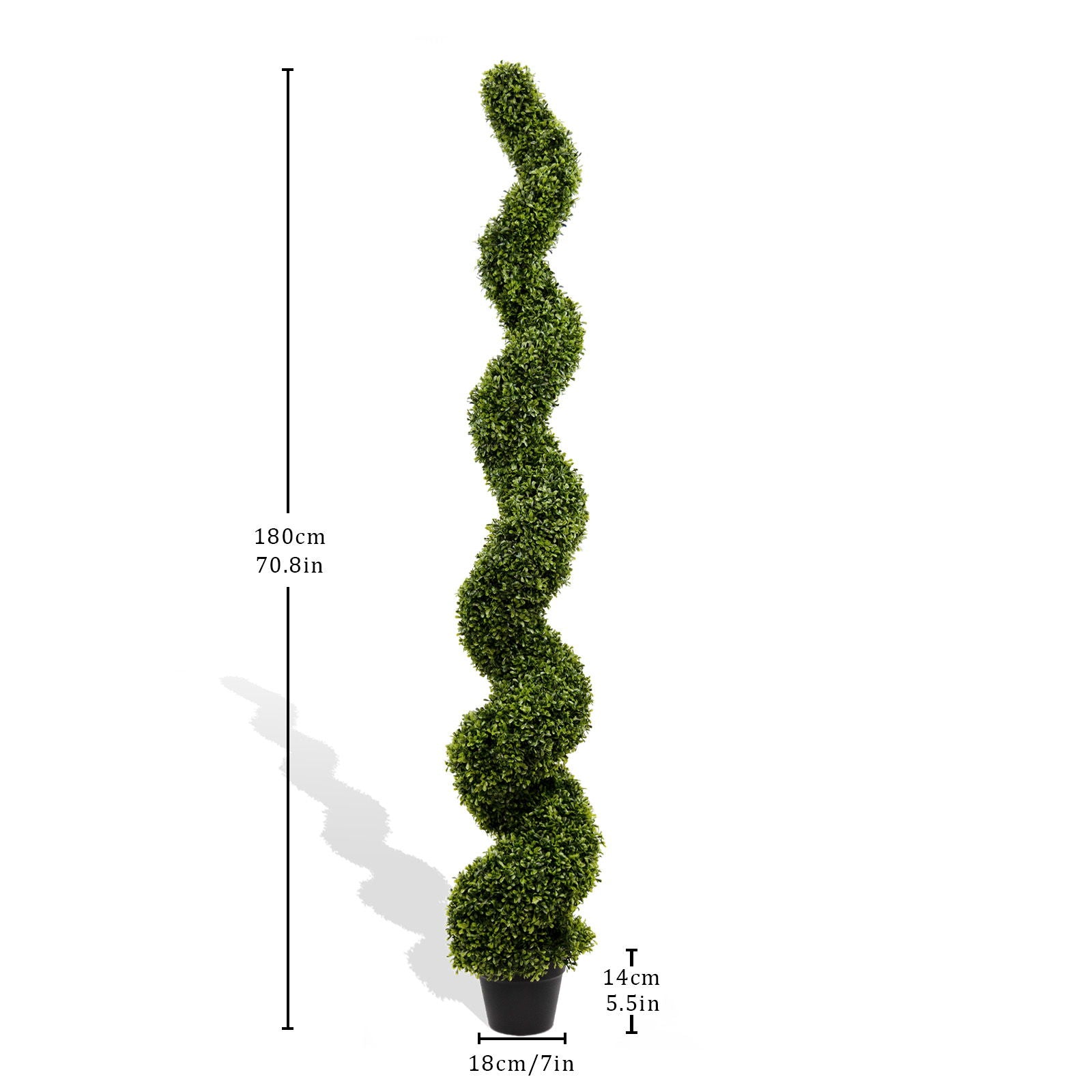 Artificial Outdoor UV Resistant Plastic Boxwood Topiary Spiral Tree