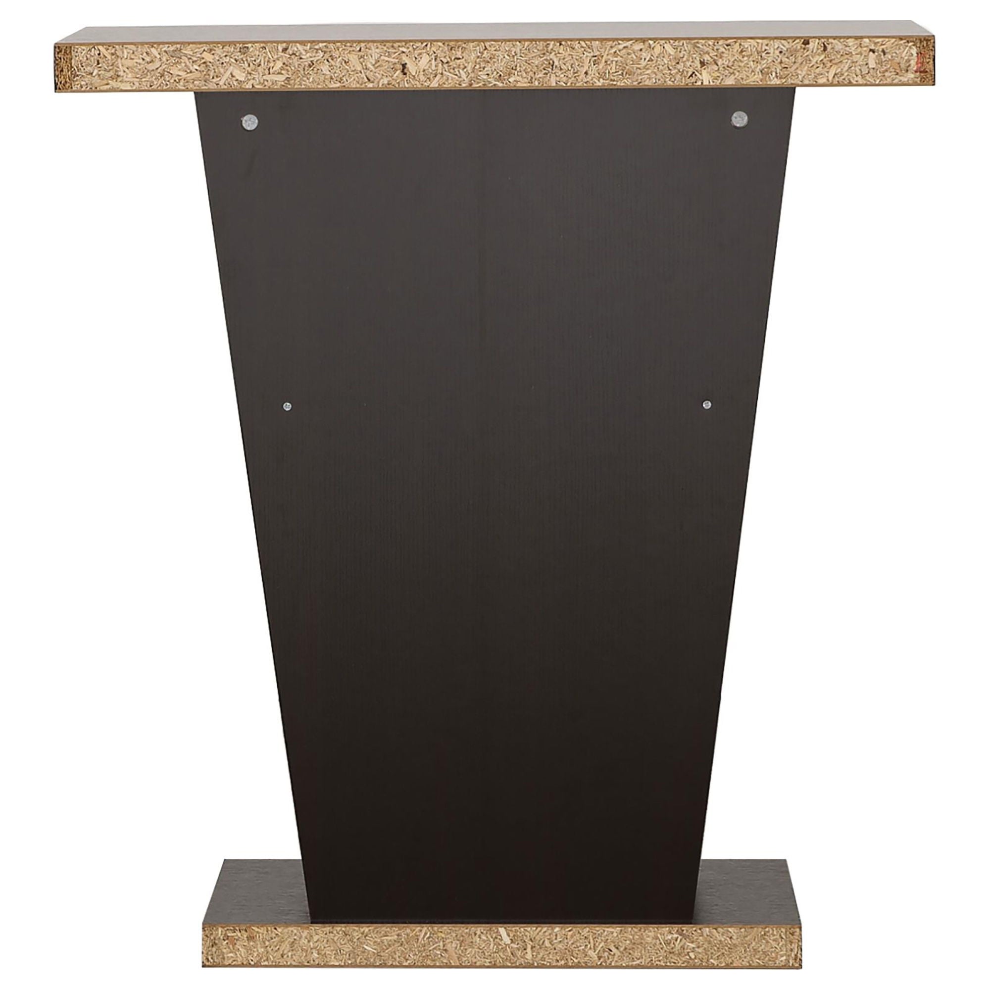 2 Shelf Console Table With V Shape Design - Brown