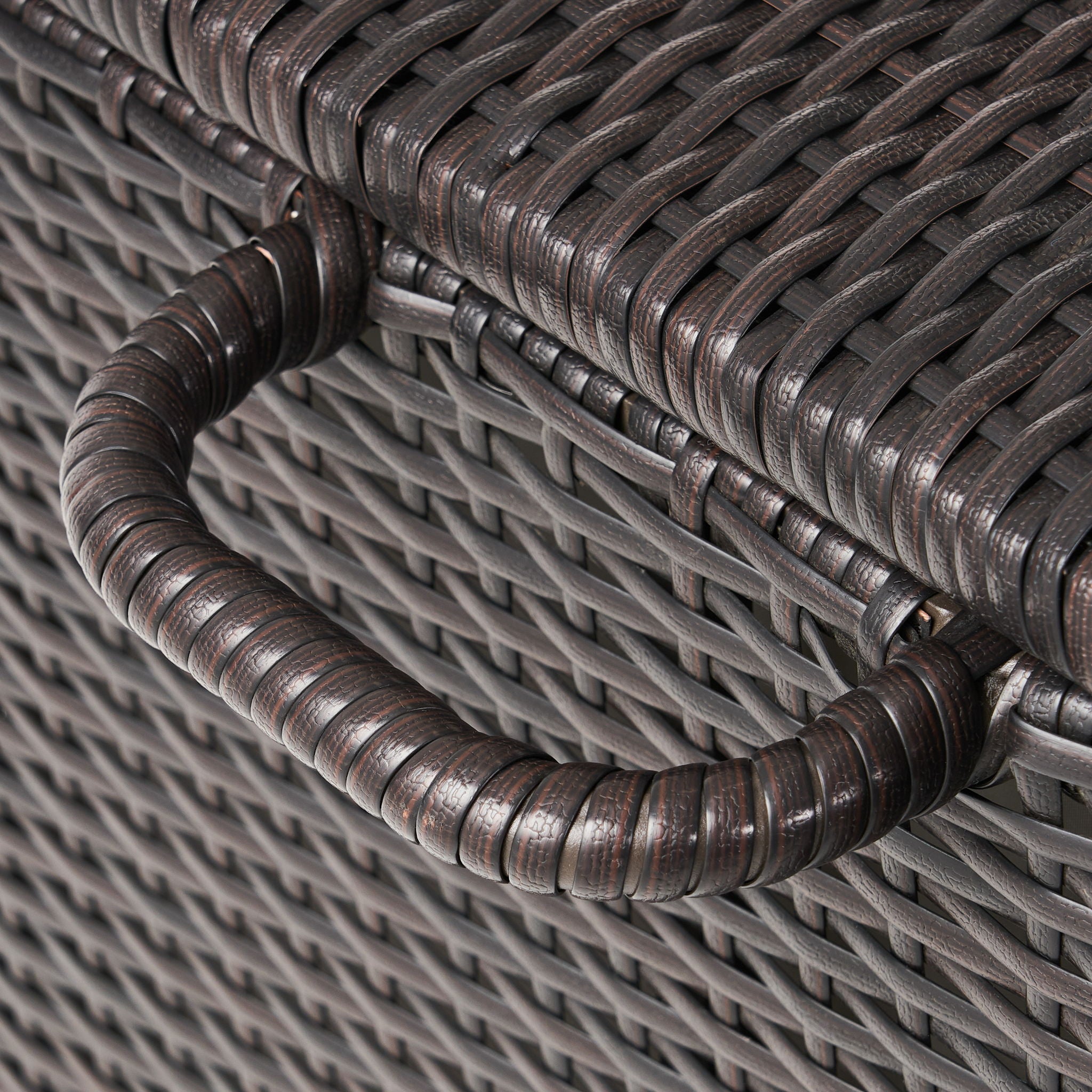 Blake - Wicker Cushion Box - Brown Multi