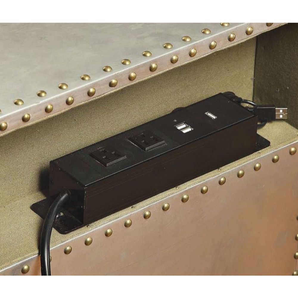 ACME Brancaster - Nightstand - Aluminum | Meri Furniture