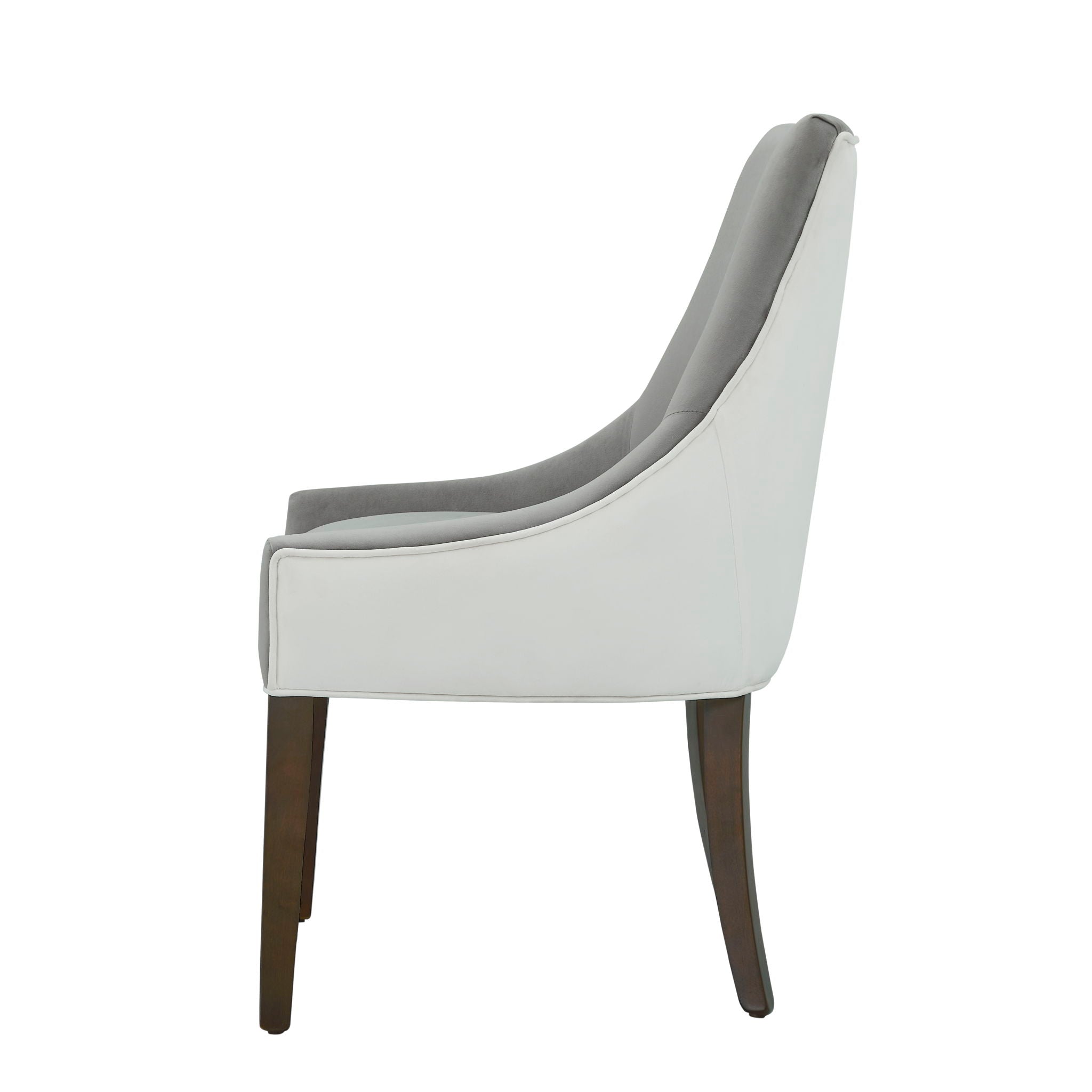 Jackson - Upholstered Dining Chair Elegant Design - Smoke / White