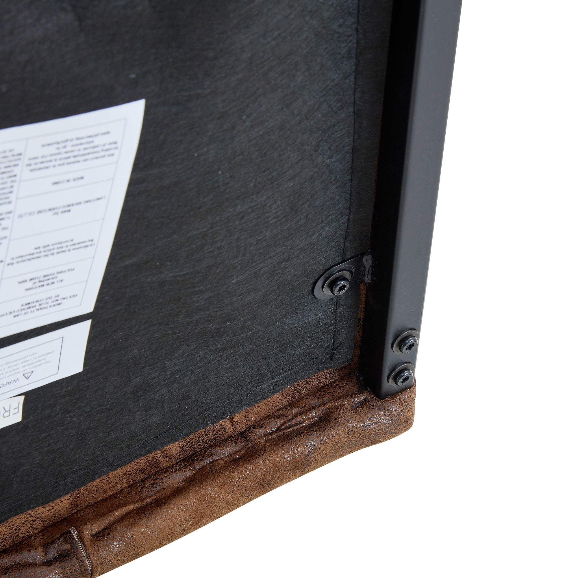 Ergonomic Technology Fabric Dining Chairs With Black Metal Legs, Comfortably Simple Design, (Set of 4) - Brown