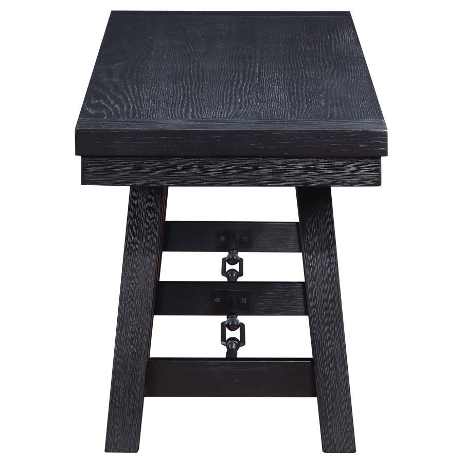 Coaster Fine Furniture Newport - Wood Trestle Base Dining Bench - Black | Meri Furniture