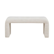 Modern Contemporary Boucle Waterfall Bench