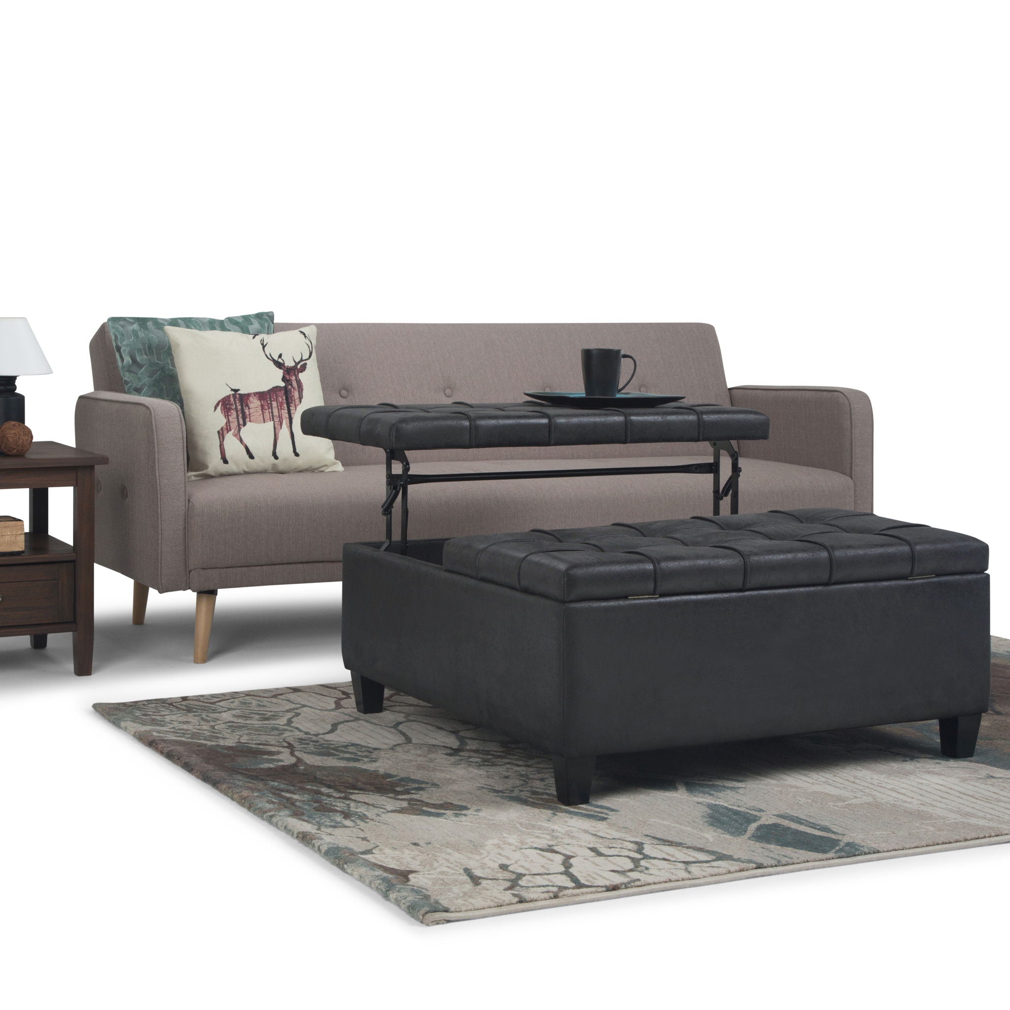 Harrison - Upholstered Coffee Table Storage Ottoman
