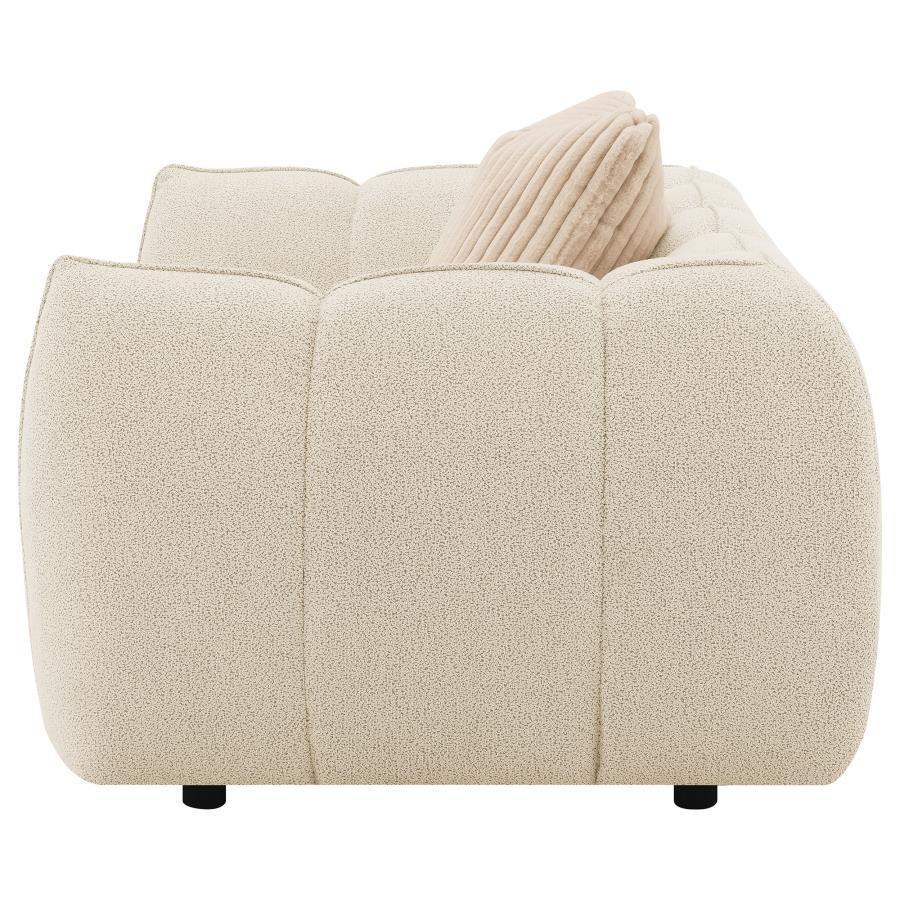 Coaster Fine Furniture Winchester - Boucle Upholstered Chair And a Half - Sand Pebble | Meri Furniture