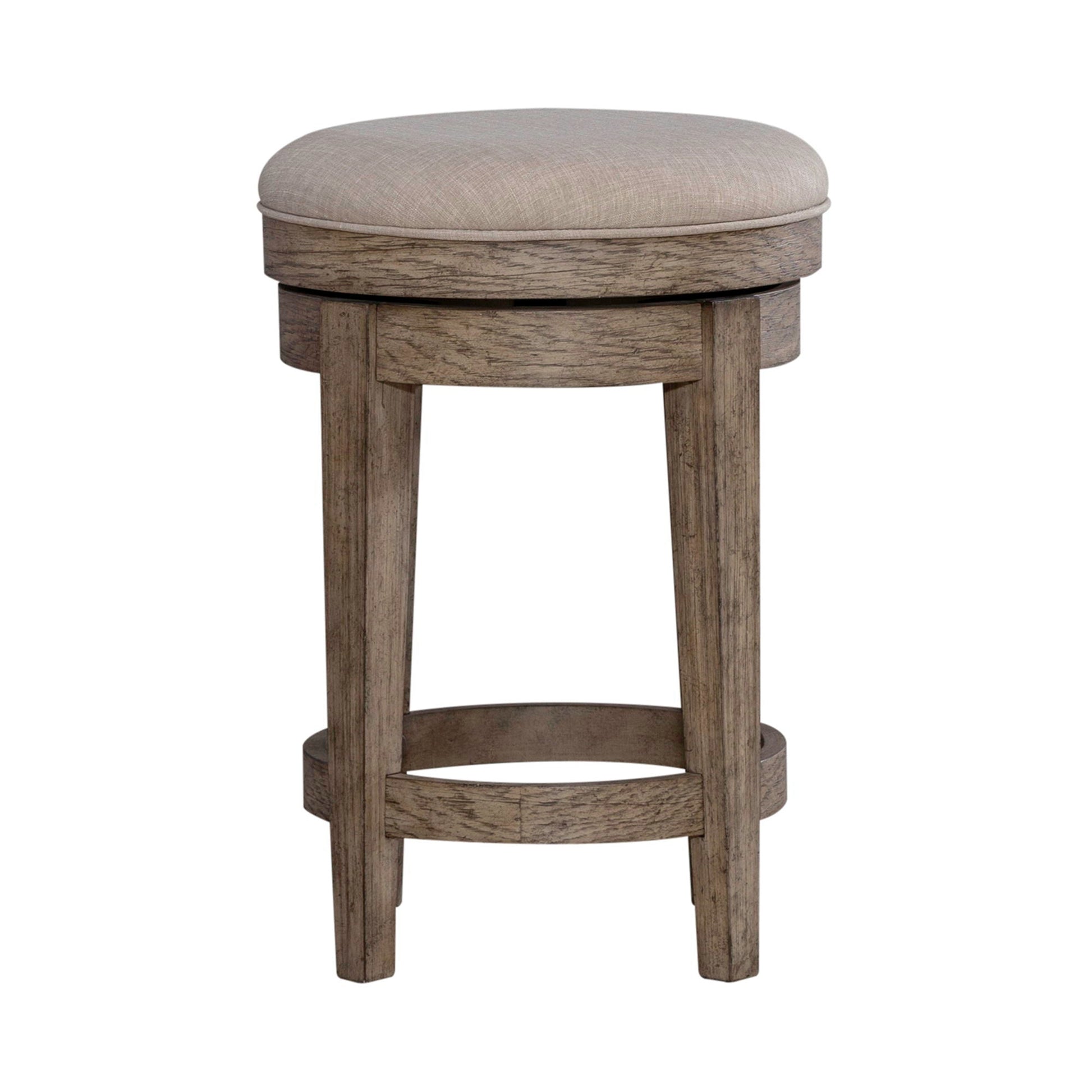 Liberty Furniture City Scape - Upholstered Swivel Console Stool - Burnished Beige | Meri Furniture