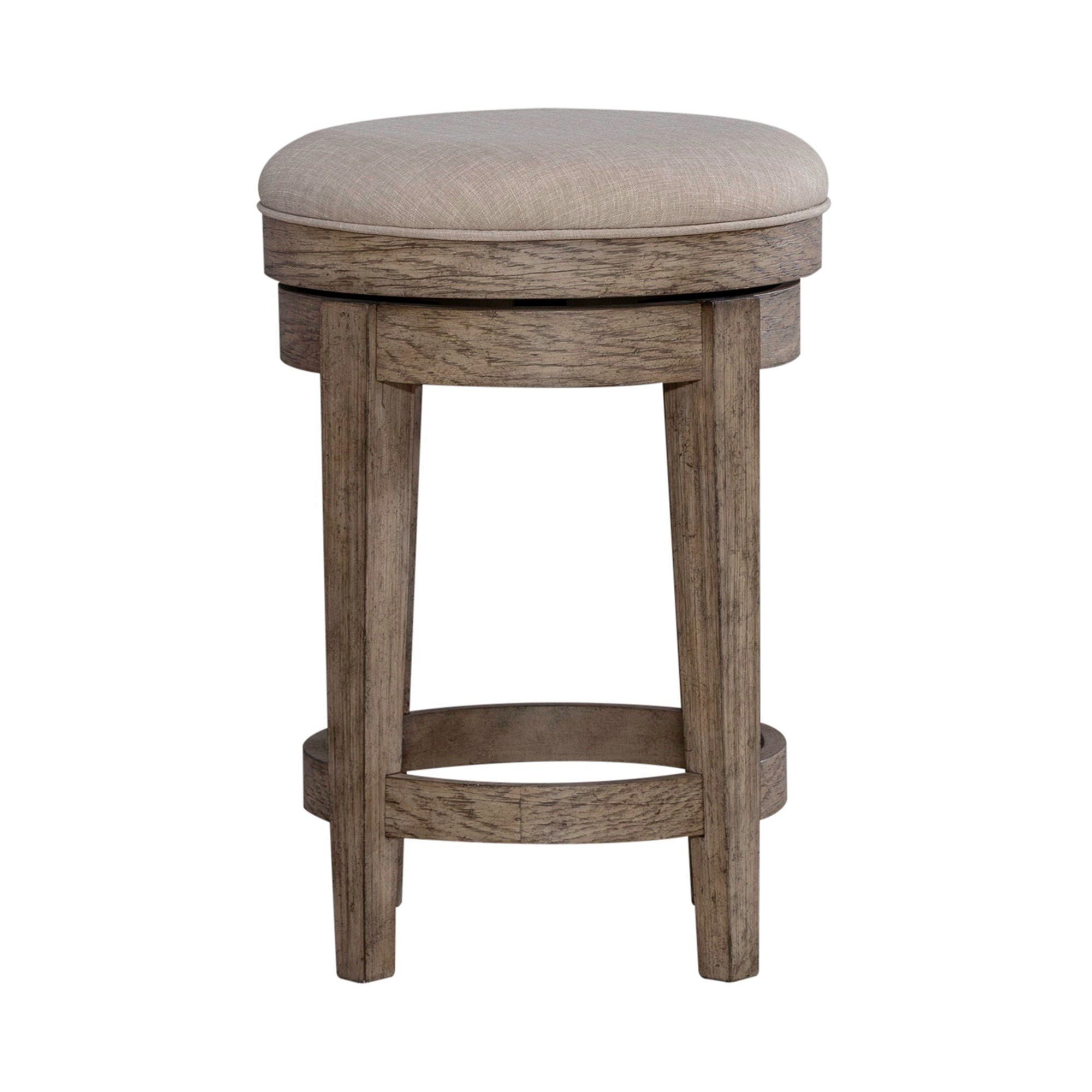 Liberty Furniture City Scape - Upholstered Swivel Console Stool - Burnished Beige | Meri Furniture