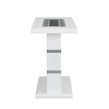 Elizaveta - Console Table - Faux Crystal Diamonds & White High Gloss Finish