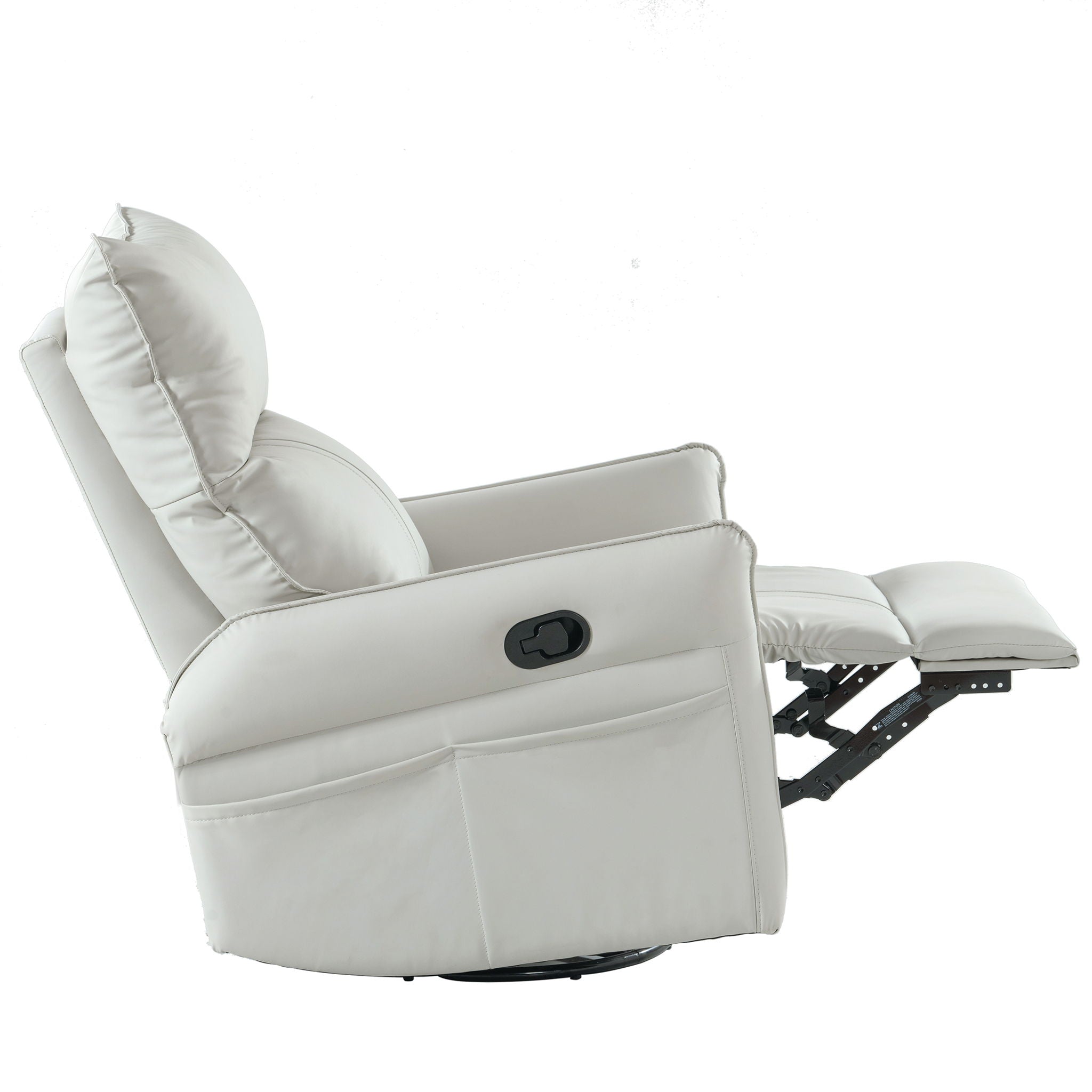 360° Modern Small Rocking Swivel Recliner Chair With Side Pocket