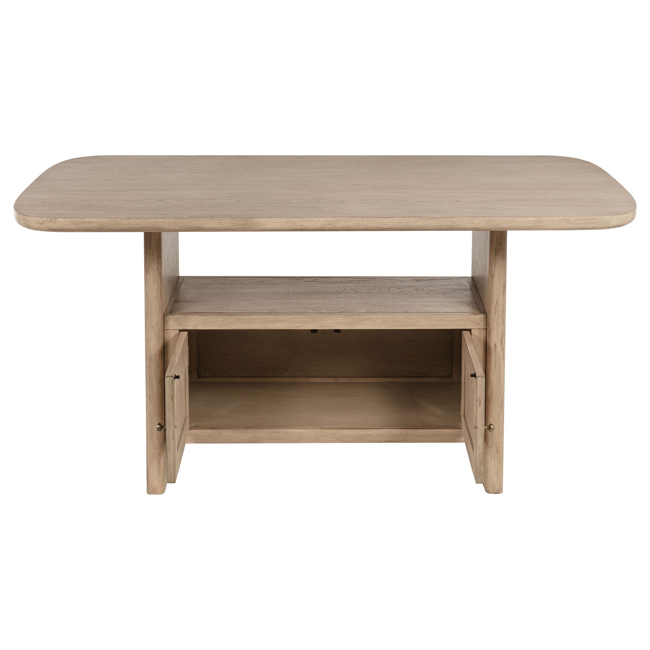 Coaster Fine Furniture Kailani - 8 Piece Counter Dining Set with Cabinet - Beige Oak | Meri Furniture
