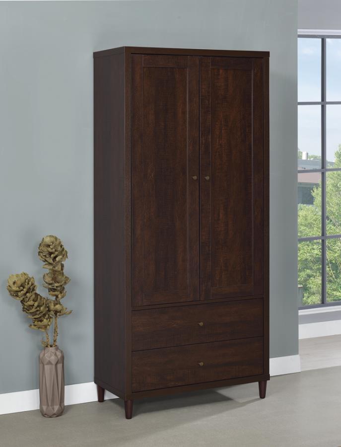 Coaster Fine Furniture Wadeline - 2 Door Tall Accent Storage Cabinet - Rustic Tobacco | Meri Furniture