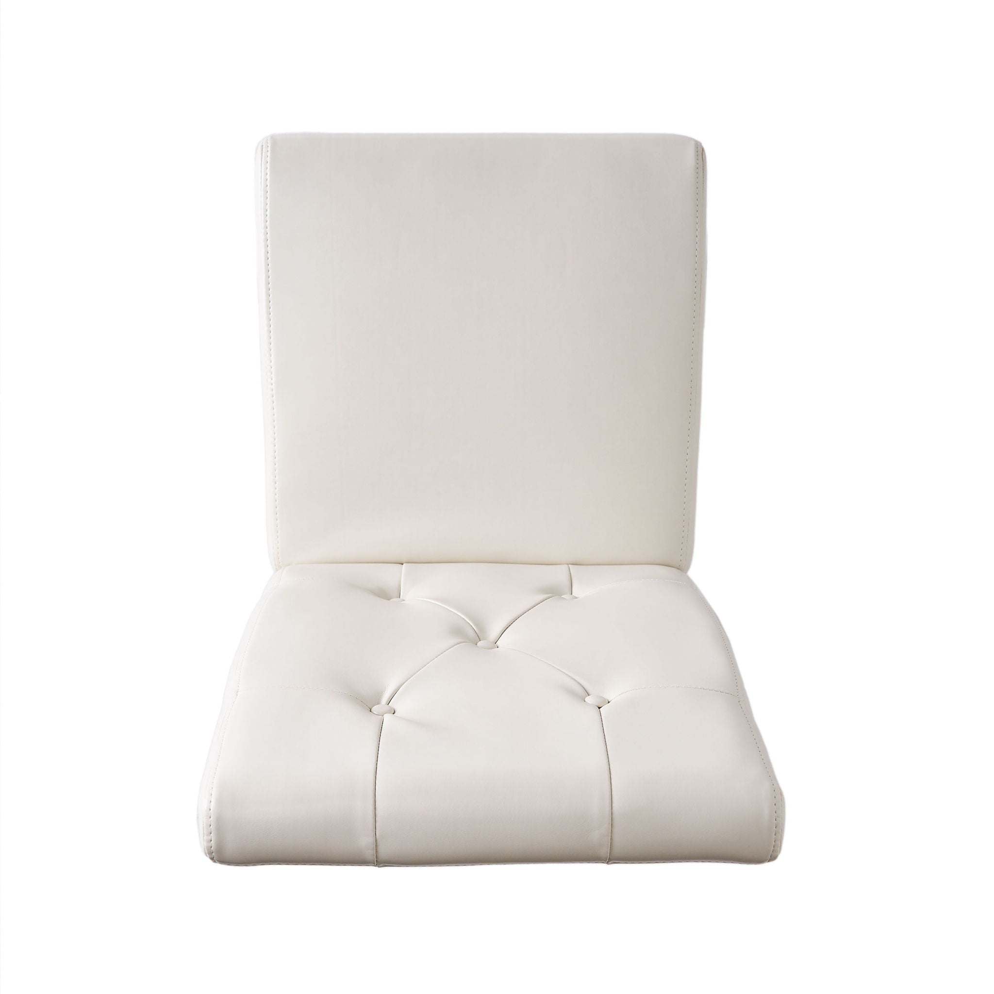 Carter - 5 Tuft Dining Chair With Button Tufted Backrest And Espresso Legs - Ivory