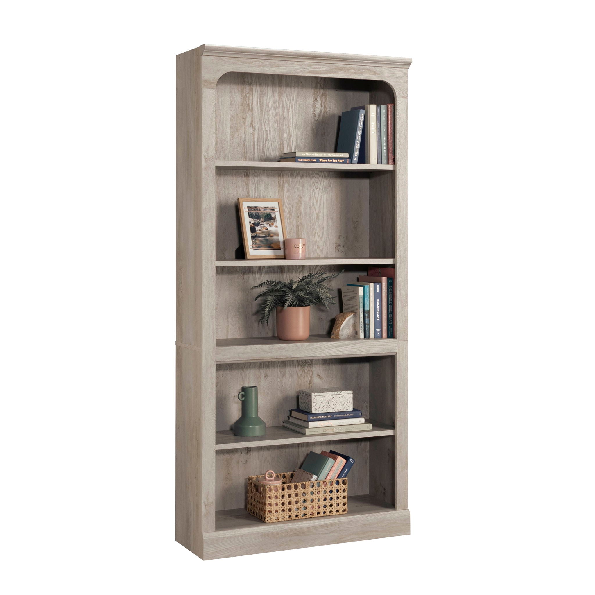 5-Shelf Bookcase in Chalked Chestnut