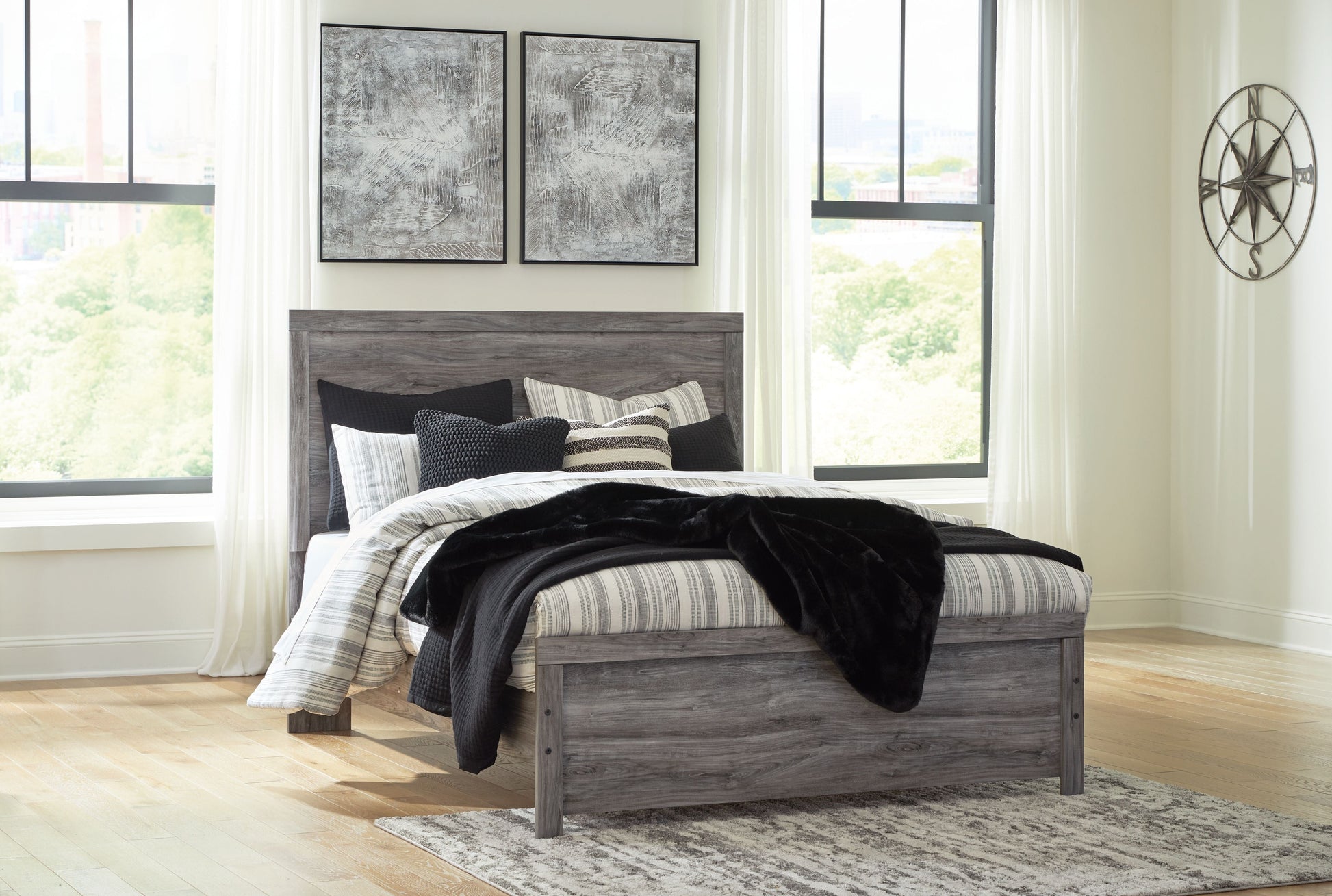 Signature Design by Ashley® Bronyan - Panel Bed | Meri Furniture