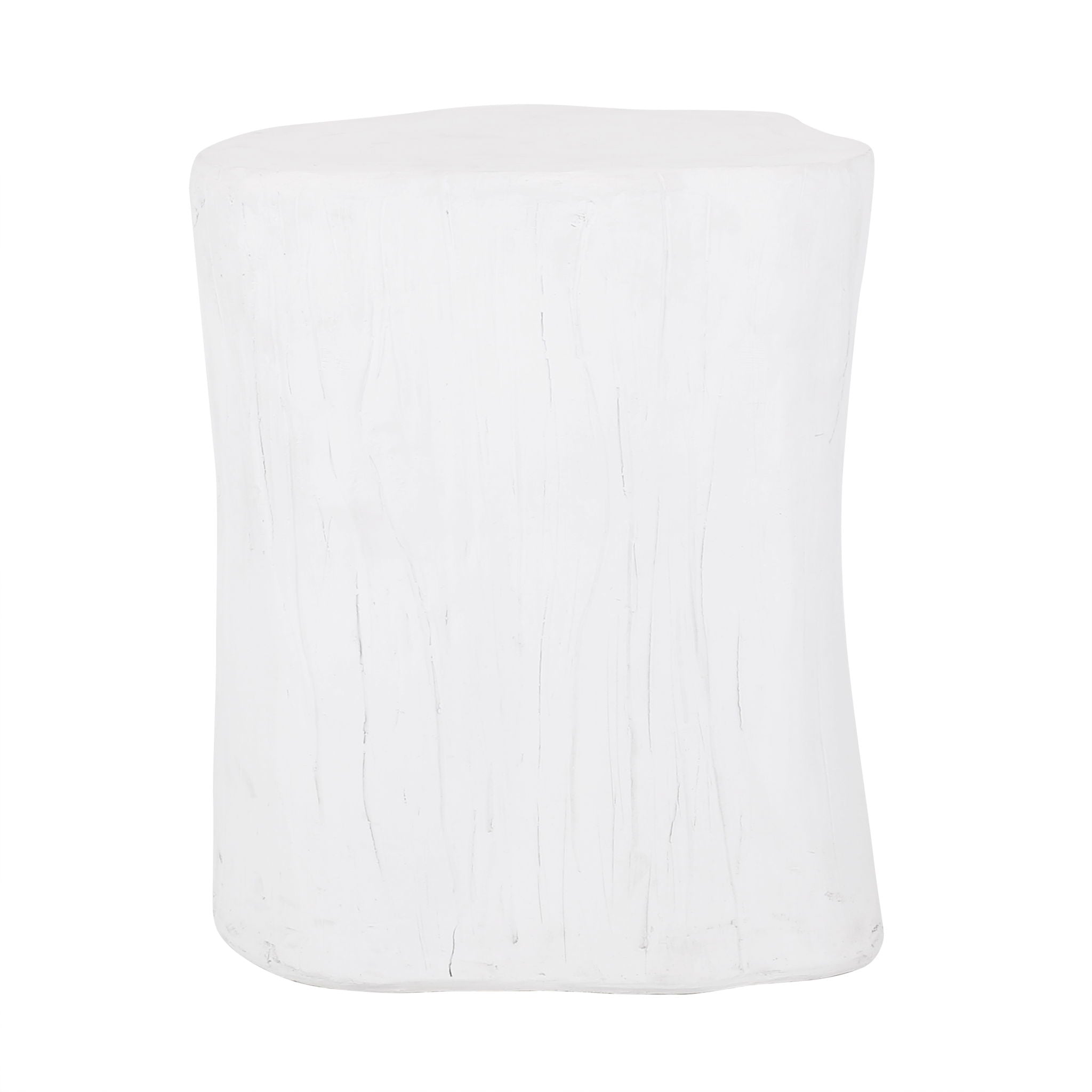 Outdoor, Lightweight Concrete Side Table - Antique White